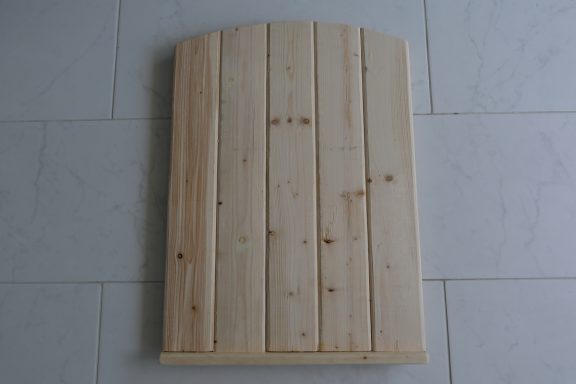 Unfinished- Arched Top Solid Wood- 17" X 25"